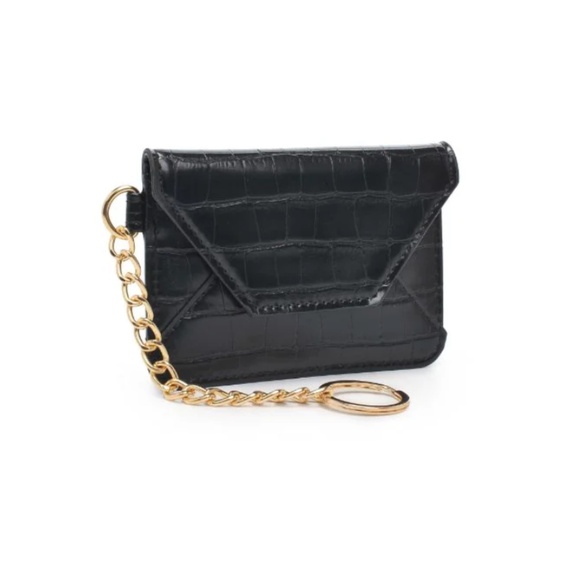 Urban Expressions Gia Croco cardholder in black - Picture 1 of 3